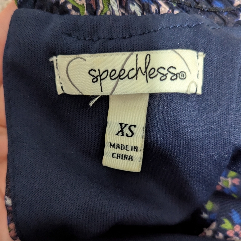 Speechless Navy Sleeveless Floral Dress - Picture 4 of 5